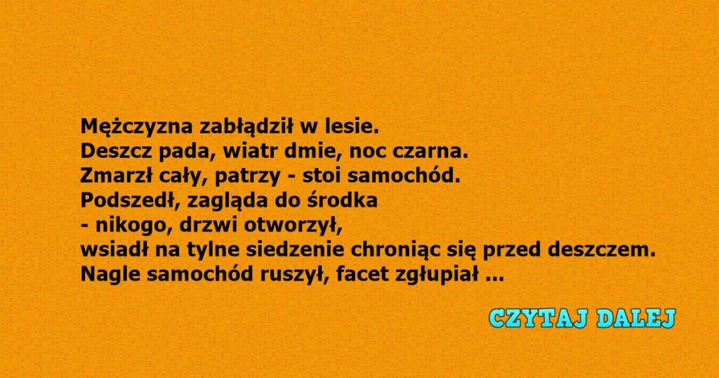 Dowcip Dnia Mężczyzna Zabłądził W Lesie Centralnierealnepl Najlepsze Newsy W Sieci 8858